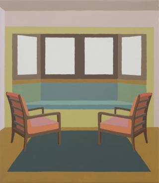 Zsofia Schweger - Living Room at the Frank Lloyd Wright Home and Studio in Oak Park, Illinois