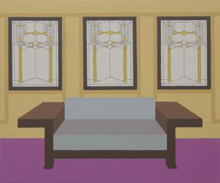 Zsofia Schweger - Living Room at the Frederick C. Robie House by Frank Lloyd Wright in Chicago, Illinois