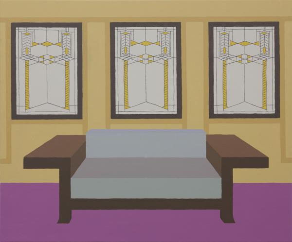 Living Room at the Frederick C. Robie House by Frank Lloyd Wright in Chicago, Illinois