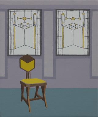 Zsofia Schweger - Peacock Side Chair by Frank Lloyd Wright from Tokyo’s Imperial Hotel at the Frederick C. Robie House in Chicago, Illinois