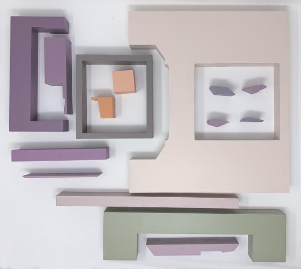 Zsofia Schweger - Form Becoming Feeling #1 (Loveseat), after Frank Lloyd Wright’s engagement with Froebel’s Kindergarten Gifts - view (3)
