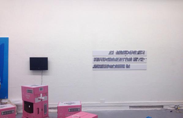 Here, installation view (2) - Slade Interim Show, 2014, London