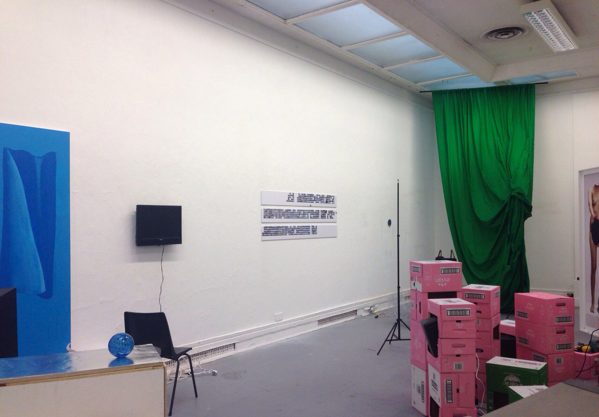 Here, installation view (3) - Slade Interim Show, 2014, London